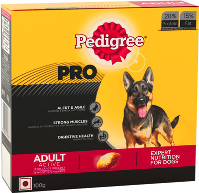 

Pedigree PRO-Sample Pack Dry Food for Active Adult Dogs Chicken 100 g Dry Dog Food