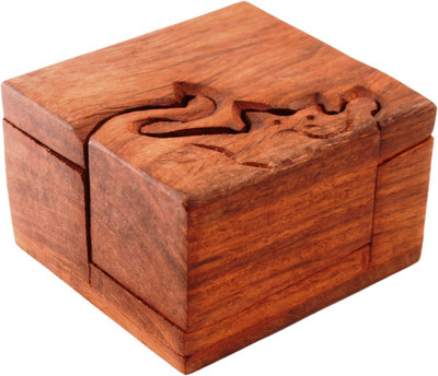 

Purpledip Wooden Puzzle Box 'Cutie Cat': Handmade Mystery Keepsake Magic Game Gift (11234)(1 Pieces)