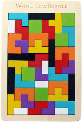 

Tootpado Wooden Tetris Jigsaw Puzzle 40 pcs - (1TNG121) - Brain Teasers Toy(40 Pieces)