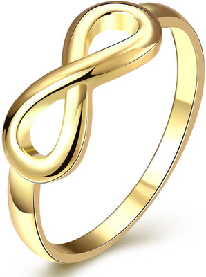 

Divastri ' Infinite Love Symbol' Golden Ring Metal 18K Yellow Gold Plated Ring