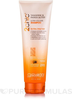 

GIOVANNI HAIR CARE PRODUCTS 2chic Ultra Volume Shampoo, Tangerine/Papaya Butter, 8.5 Ounce(250 ml)