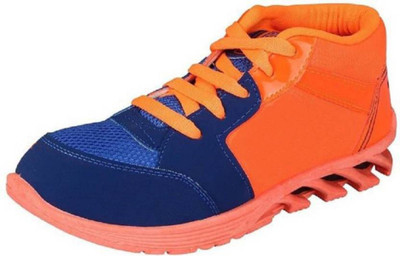 

World Wear Footwear NEW-1001 Walking Shoes For Men(Orange, Blue