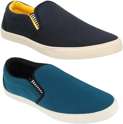 

Pexlo Combo pack of 2 Casual Shoes (Loafers and Moccasins Shoes) Casuals For Men(Navy, Blue