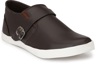 

PALK LOUIS Palk Louis Men's Brown Synthetic Leather Smart Casual Shoes Slip On Sneakers For Men(Brown