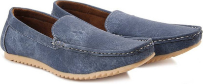 jn shoes Loafers Loafers For Men(Blue