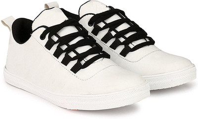 

LeatherKraft White Sneakers For Men(White