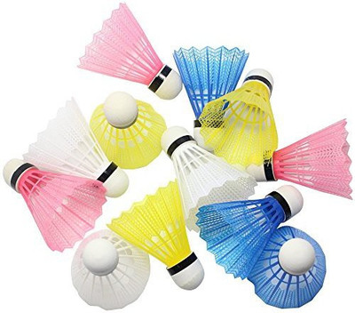 

Today 10 Nylon Badminton Shuttle Cocks - Random Beautiful Colors - Ideal for Beginners Nylon Shuttle - Multicolor(Medium, 77, Pack of 1)