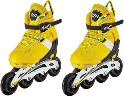 

Shrih Adjustable Skates, Junior Size 35-38 (Yellow) In-line Skates - Size 2-5 UK(Yellow)