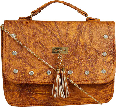 

Fabu Girls Brown PU Sling Bag
