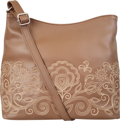 

Toteteca Bag Works Women Brown PU Sling Bag