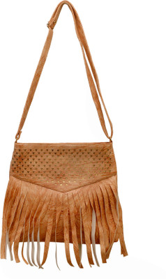 

close2deal Girls Casual Brown PU Sling Bag