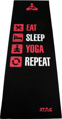 

Stag YOGA MANTRA PRINTED MAT WITH BAG 180CM X 60CM Multicolor 6 mm Yoga Mat, Black;red;white