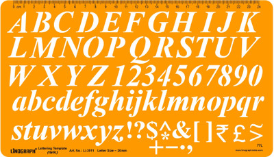 

LINOGRAPH Li-3011 Lettering Template (Italic) Stencil(Pack of 1, Lettering Template)