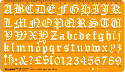 

LINOGRAPH Li-3010 Lettering Template (Old English) Stencil(Pack of 1, Lettering Template)