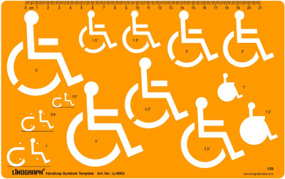 

LINOGRAPH Li-8003 Handicap Symbols Template Stencil(Pack of 1, Template)