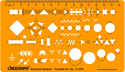 

LINOGRAPH Li-1976 Electrical symbols template Stencil(Pack of 1, Template)