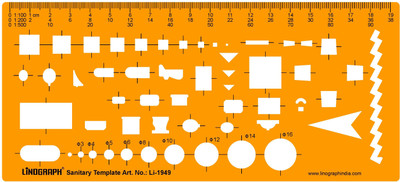 

LINOGRAPH Li-1949 Sanitary Template Stencil(Pack of 1, Template)