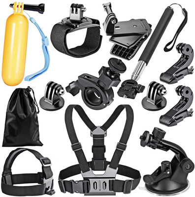 Robustrion 12 in 1 Accessory kit for Gopro Hero 6 Hero fusion GoPro Hero 5 Hero Session GoPro Hero 4 Hero 3 Hero 2 Hero HD Hero + SJCAM Strap(Black) Flipkart