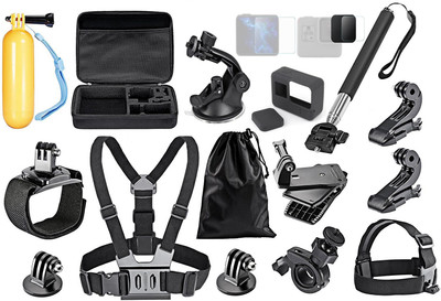 

Robustrion 15 in 1 Accessory kit for Gopro Hero 6 & GoPro Hero 5 Strap(Black)
