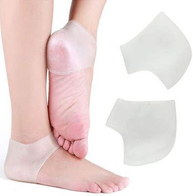 

AlexVyan Standard Silicone Gel Heel Socks Heel Support(White