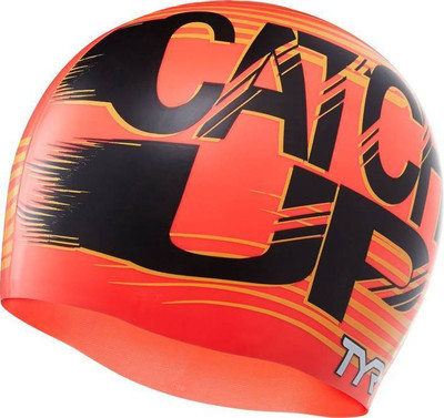 

TYR GRAPHIC CATCH UP Swimming Cap(Orange, Pack of 1)