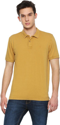 allen-solly-solid-men-polo-neck-brown-t-shirt
