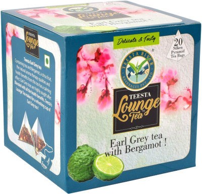 

Teesta Premium Lounge Tea - Earl Grey Bergamot Orange Tea Bags Box(20 Bags)