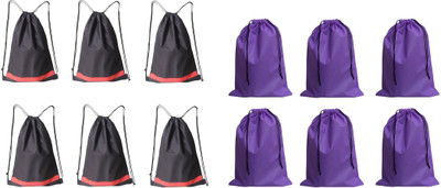 

DE'MODA Shoe Pouch(Purple, Black), Black;purple
