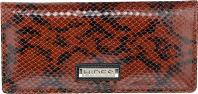 

HIDES Women Casual Brown Genuine Leather Wallet(5 Card Slots), Red