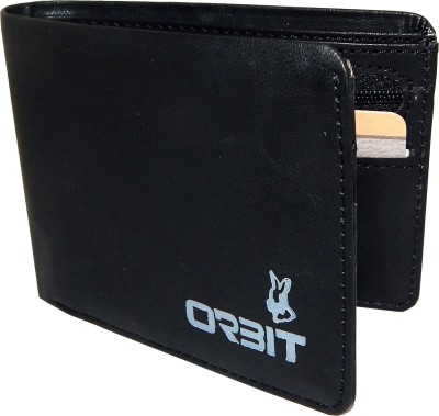 

Orbit Men Black Artificial Leather, Fabric Wallet(4 Card Slots)