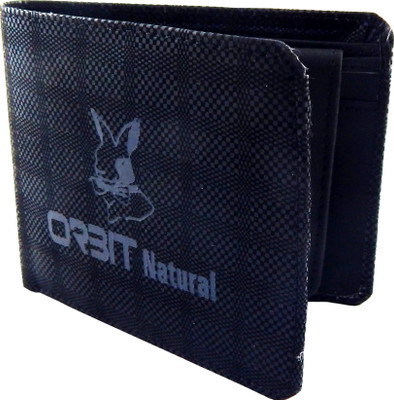 

Orbit Men Black Artificial Leather, Fabric Wallet(3 Card Slots)