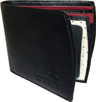 

Orbit Men Black Artificial Leather, Fabric Wallet(5 Card Slots)