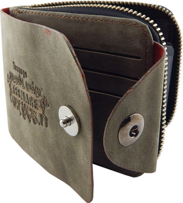 

Teenage Men Beige Artificial Leather Wallet(10 Card Slots)