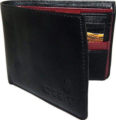 

Orbit Men Black Artificial Leather, Fabric Wallet(6 Card Slots)