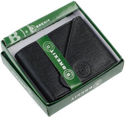 

BREXIT Men Black Artificial Leather Wallet(5 Card Slots)