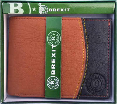 

Brexit Men Tan Artificial Leather Wallet(7 Card Slots), Tan black short long cut