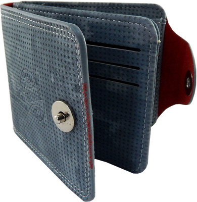 

Teenage Men Grey Artificial Leather Wallet(9 Card Slots)