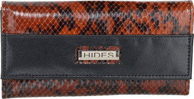 

HIDES Women Casual Black, Brown Genuine Leather Wallet(5 Card Slots), Red