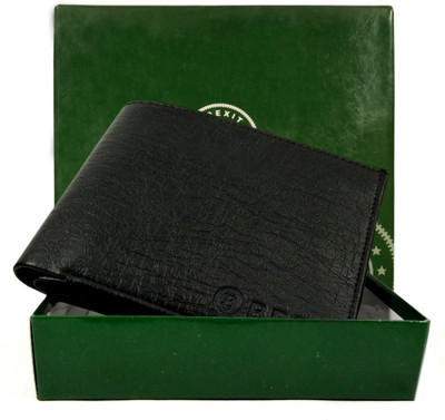 BREXIT Men Black Artificial Leather Wallet(3 Card Slots)