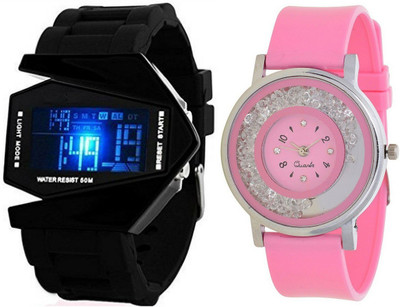 

Maxi Retail Couple Combo of two RKT+G40 Watch - For Boys & Girls