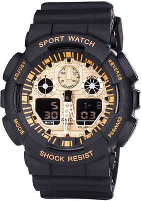 

Sanda SD-Gold -Black Dual Display S-Shock Watch - For Men