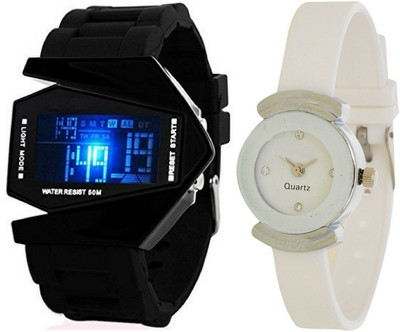 

Maxi Retail Couple Combo of two RKT+G7 Watch - For Boys & Girls