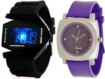 

Maxi Retail Couple Combo of two RKT+G5 Watch - For Boys & Girls