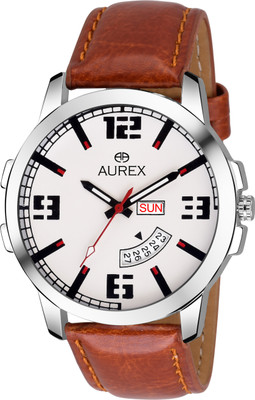 

AUREX AX-GR123-WTR White Dial Day And Date Functioning Watch - For Men