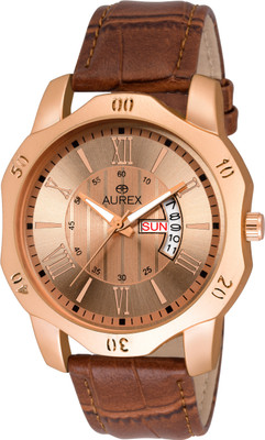 

AUREX AX-GR124-CPBR Copper Dial Day And Date Functioning Watch - For Men