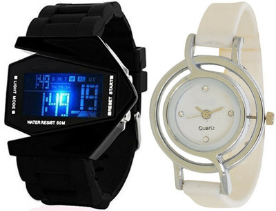 

Maxi Retail Couple Combo of two RKT+G8 Watch - For Boys & Girls