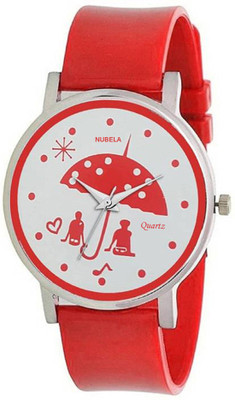 

NUBELA New Analog Red Color Watch - For Girls