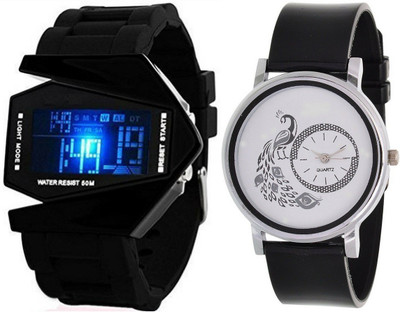 

Maxi Retail Couple Combo of two RKT+G19 Watch - For Boys & Girls