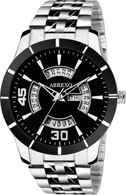 

Abrexo Abx0137-SL Black Day and Date Watch - For Men