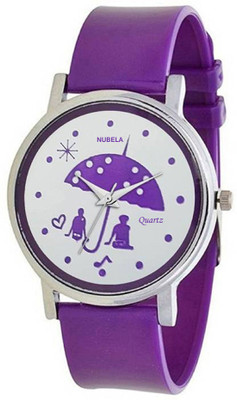 

NUBELA New Analog Purple Color Watch - For Girls